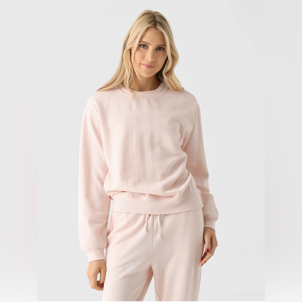 Z Supply Pink Crewneck Sweatshirt NWT Size Medium Soft Lounge Pullover